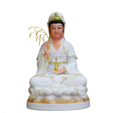 Tượng Mẹ Quan âm trắng(bột đá Ngọc bích)