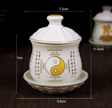 Chum nước có đế ,có nắp(Bát Quái có Chữ)7.2*9.6*11.5cm(m*r*c)