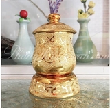Chum nước có đế, có nắp(Kim sa)10cm