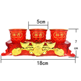 Khay Chum Nhựa có đế,không nắp Đỏ[M1] - 3 ly
