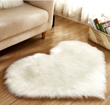 Thảm đệm Trái tim màu trắng(dk*c)-30*40cm