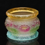 Lư Hương Lưu Ly (Trụ Đứng) 12.5*9cm (Miệng 11.3cm) có vành