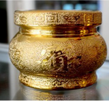 Lư hương sứ Kim sa không vành