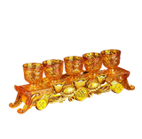 Khay Chum Nhựa có đế,không nắp Vàng[M1] - 5 ly
