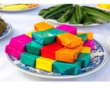 Bánh Ngũ sắc,Oản(bánh vuông 3.5cm,dày 1.5cm)