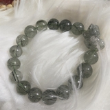 Vòng tay Thạch Anh tóc Xanh 10mm(Tỳ Hưu )