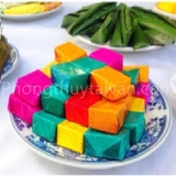 CB Bánh Ngũ sắc,Oản 5 màu vuông (10 bánh)