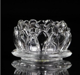 Đế đèn Thủy tinh Hoa sen rỗng 5cm