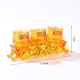 Khay Chum Nhựa có đế,không nắp Vàng[M2] - 3 ly
