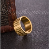 Nhẫn Bát Nhã BaLa Mật tâm kinh Size 10 Vàng