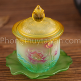 Chum nước Lưu ly có đế,có nắp[Nổi 7 màu]