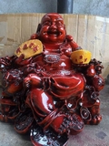 Di Lặc Poly Ngồi(Cầm Quạt +Thỏi vàng)