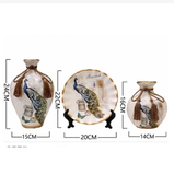 Dĩa trang trí Sứ Lông công(kèm đế)