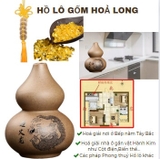CB Hồ Lô Gốm Nâu không Nắp 6.5*8.2cm(hoá giải Hoả Tây Bắc)+Đá+Dây xu