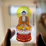 Thẻ nhựa Kim bài trong suốt(8*5.5cm)-Phật Thích Ca Mâu Ni