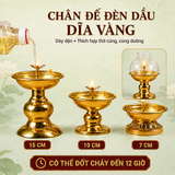 Chân đế Đĩa Dầu Hợp Kim Vàng(kèm Chân Bấc) nhiều size