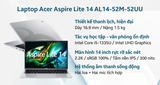 Máy tính xách tay Acer N23G2 (AL14-52M-52UU) (i5-1335U; 16GB; 512GB SSD; UMA; 14