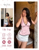 Lily Top - Mint/Pink