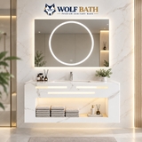 Bộ tủ chậu lavabo gương led nhà tắm Wolf Bath NK03 80 – 100cm