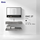 Bộ tủ gương lavabo phòng tắm 2 tầng cao cấp Enic 2T 50cm – 100cm