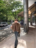 Fur faux coat