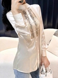 White silk top