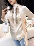 White silk top