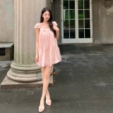 Pink babydoll dress
