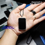 MẶT DÂY CHUYỀN NGỌC BÍCH MÀU ĐEN BỌC BẠC