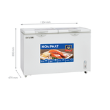 Tủ Đông Dàn Nhôm Funiki 352L HPF AN6352 - 2 Cánh, Dàn Đồng Siêu Bền
