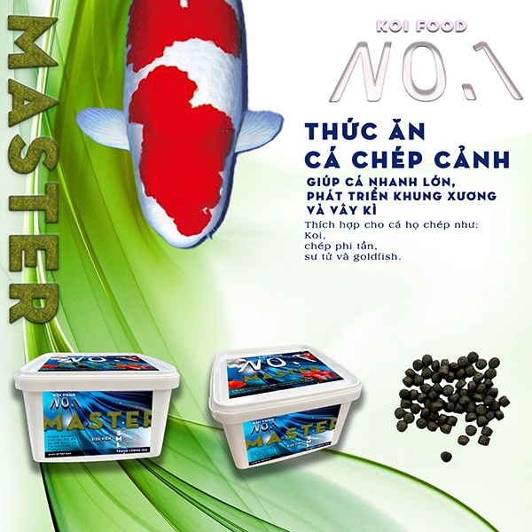 No.1 Master hộp 1kg size S viên 3mm tăng trưởng bung vây kỳ
