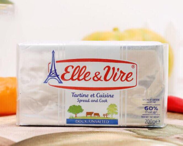 Bơ lạt 60% béo Elle & Vire 200g