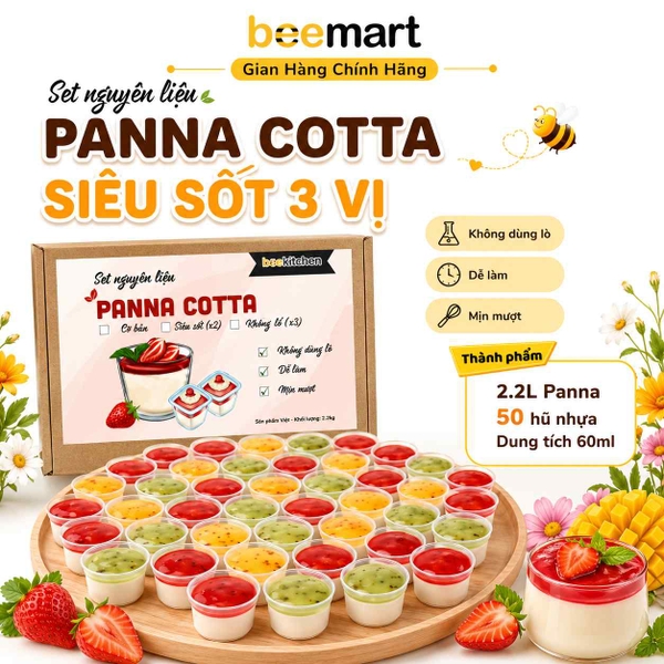 [SNL] Panna Cotta siêu mứt 3 vị (100g mứt mỗi vị )