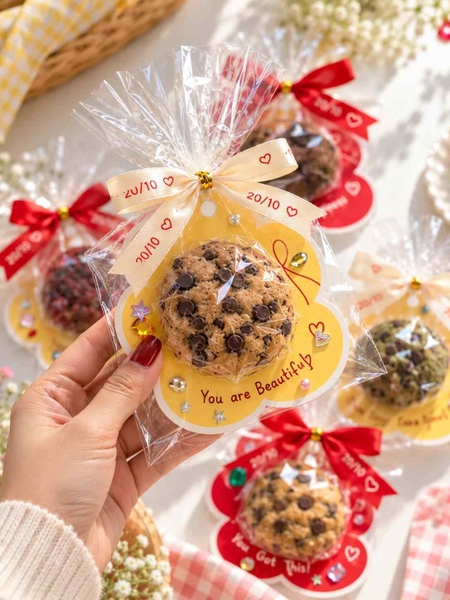 [BEECAKE] Bánh cookies socola chip kèm Tag hoa