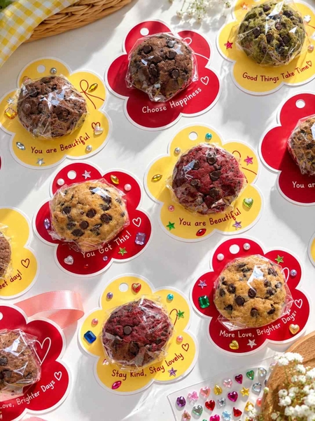 [BEECAKE] Bánh cookies socola chip kèm Tag hoa