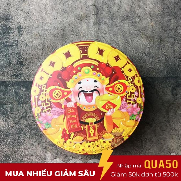 Hộp thiếc hình Thần Tài