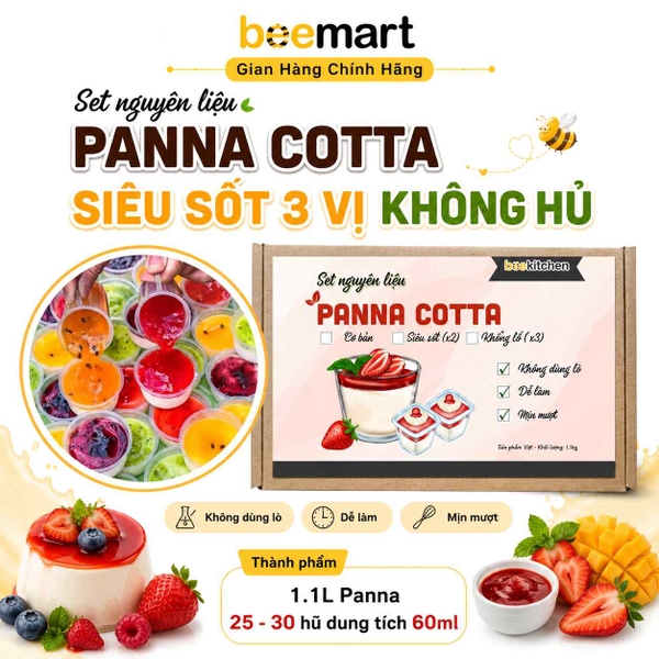 [SNL] Panna Cotta siêu mứt 3 vị (100g mứt mỗi vị )