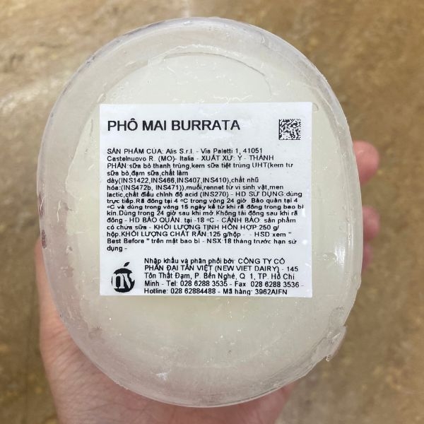PHÔ MAI BURRATA CASA RINALDI 125g