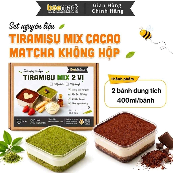 [SNL] Tiramisu 2 vị (Cổ điển+ Matcha) Giao toàn quốc