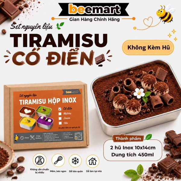 [SNL] Tiramisu hộp thiếc chữ nhật ( thành phẩm 2 hộp) Giao toàn quốc
