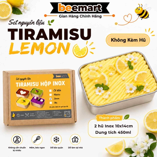 [SNL] Tiramisu hộp thiếc chữ nhật ( thành phẩm 2 hộp) Giao toàn quốc