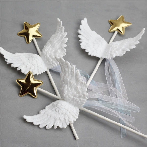 Cánh thiên thần ngôi sao trang trí bánh