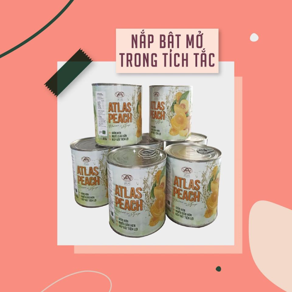 Đào ngâm đóng hộp Atlas 825g
