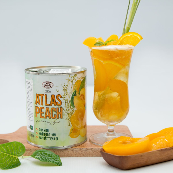 Đào ngâm đóng hộp Atlas 825g