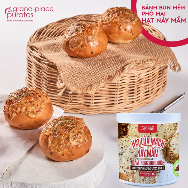 Hạt lúa mạch nảy mầm ngâm Sourdough xô 1kg