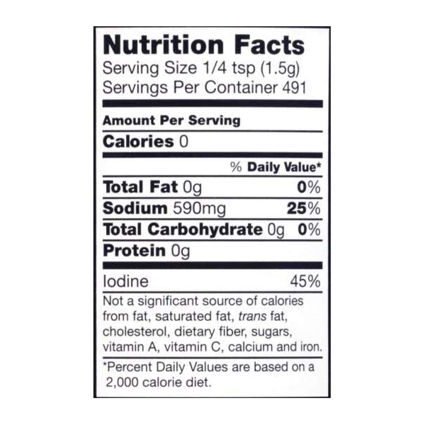 Muối ăn Morton Iodized Salt 737gr