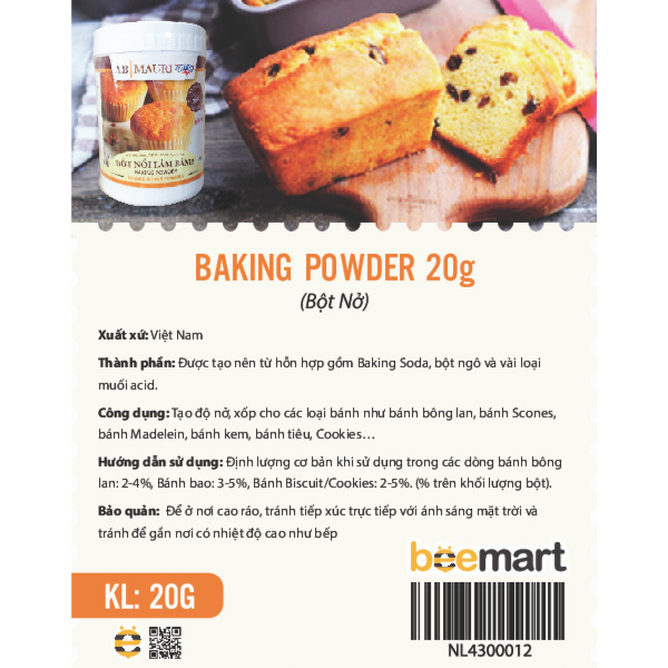 Baking powder (bột nở) 20gr