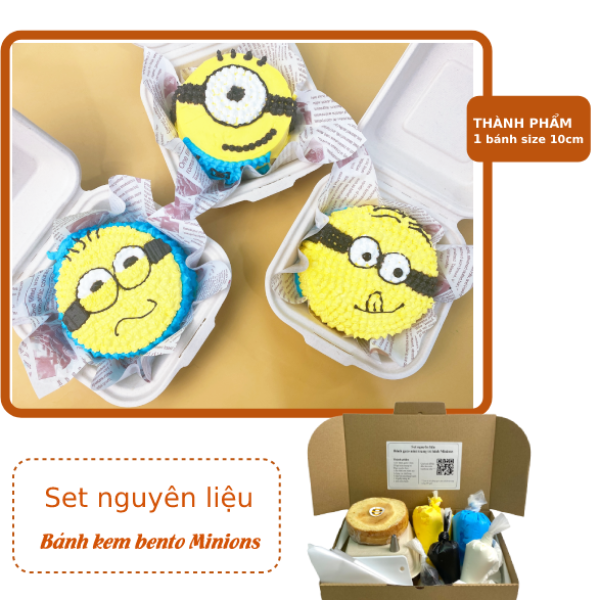 [SNL] Trang trí Bánh kem bento Minion
