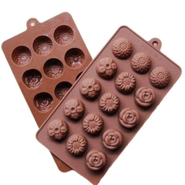 Khuôn silicon 15 hình trụ họa tiết hoa