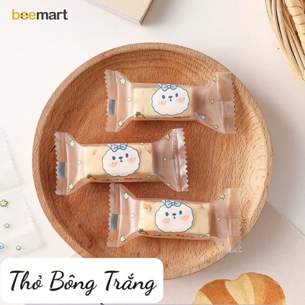 Túi đựng kẹo nougat Thỏ bông trắng (200c)